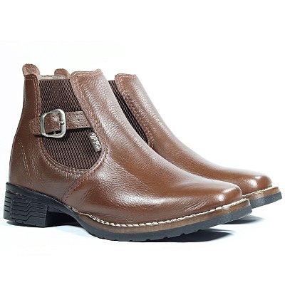 Botina Feminina Fivela - Café Floater- 12202
