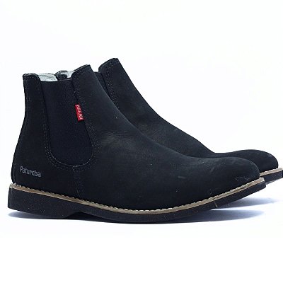 Botina Chelsea Solado de Gel 3010 - nobuck preto
