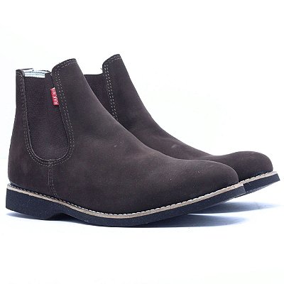 Botina Chelsea Solado de Gel 3010 - nobuck café