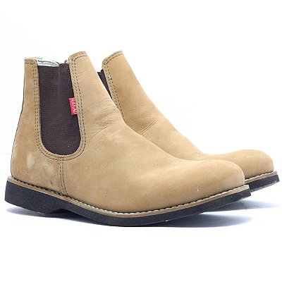 Botina Chelsea Solado de Gel 3010 - nobuck chocolate