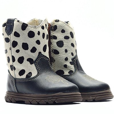 Bota Texana Baby 3B - Preto Vaquinha