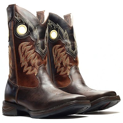 Bota Texana Bord. 530C 900 - Fóssil Marrom|Tabaco