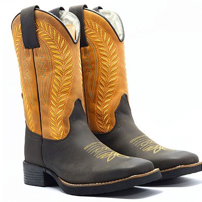 Bota Texana Trigo 07173 - Café com Castor