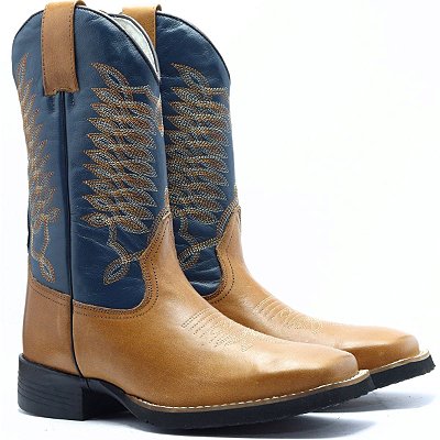 Bota Texana 7156 - Avelã com Azul