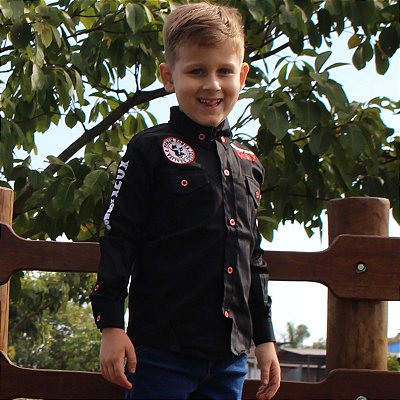 Camisão Infantil Cowboy 120x - Preto