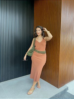 VESTIDO SLIP DRESS MOCHA
