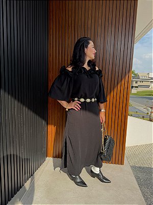 VESTIDO COM DETALHES NOS OMBROS VANESSA