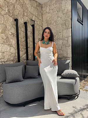 VESTIDO COM TOQUE ACETINADO DÁLIA