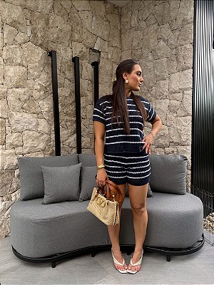 CONJUNTO DE TRICÔ SHORTS E BLUSA OCEAN