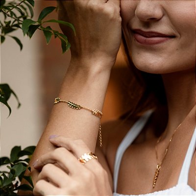 Pulseira Folhas de Lavanda