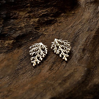 Brinco Fixo Folha Tuia - M