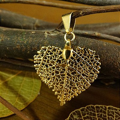 Pingente Folha do Cerrado Coração