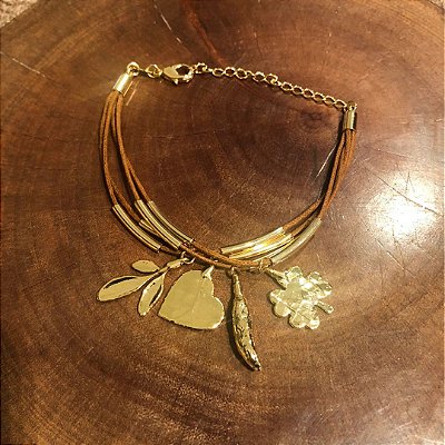 Pulseira da sorte com canutilhos