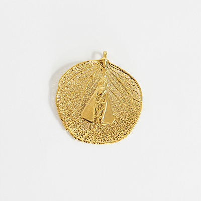 Pingente Medalha Nossa Senhora Folha do Cerrado
