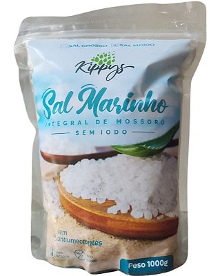 Sal marinho integral de Mossoró grosso - SEM IODO / SEM ANTIUMECTANTES - 1kg – Natural, Puro e Perfeito para sua Saúde | Kippys Natural