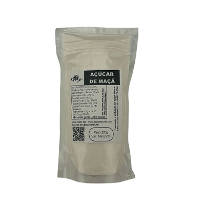 Açúcar de Maçã em pó solúvel - 200g – Doçura Natural e Saudável | Kippys Natural