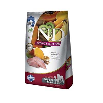 Ração N&D Tropical Selection Cão Adulto Medium Maxi Salmão 10,1kg