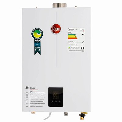 AQUECEDOR A GÁS DIGITAL RHEEM 26 LITROS GN
