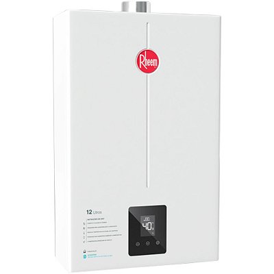 AQUECEDOR A GÁS DIGITAL RHEEM 12 LITROS GLP