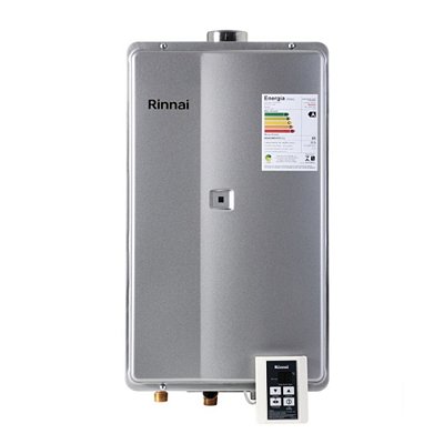 AQUECEDOR RINNAI REU 2802 FEC GN PRATA