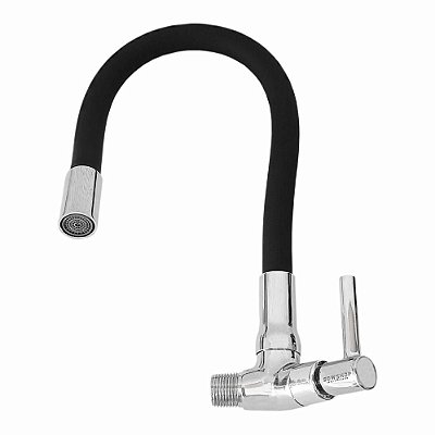 Torneira Flexível Preta Cozinha bancada de mesa com jato continuo Gourmet Sowshop SOW539P