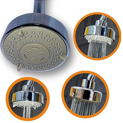 Ducha Chuveiro Articulado 5 Jatos Abs Aquecedor Solar E Gás