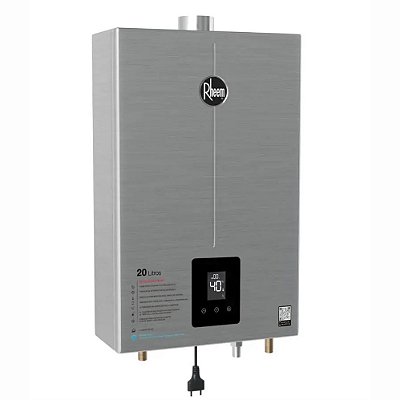 Aquecedor De Água A Gás 20 Litros Aço Inox Digital Wifi GLP Rheem