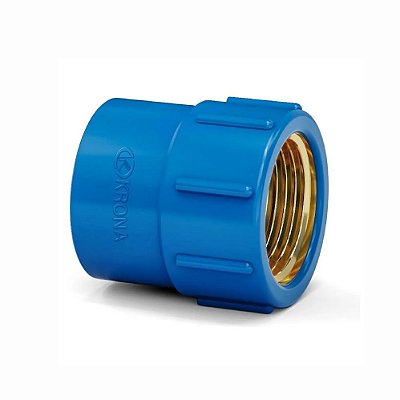 Luva Azul 1/2" Soldável com Bucha Latão 25mm x 1/2 503 Krona