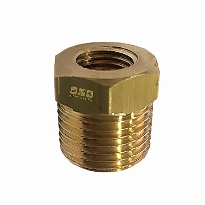 Bucha De Redução Em Latão 1/2m bsp X 1/4f npt Hidráulica Gás Sowshop