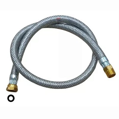 Mangueira Flexível De Gás Nitrílica Metálica Cromada 1/2Mx1/2F 1M Sowshop