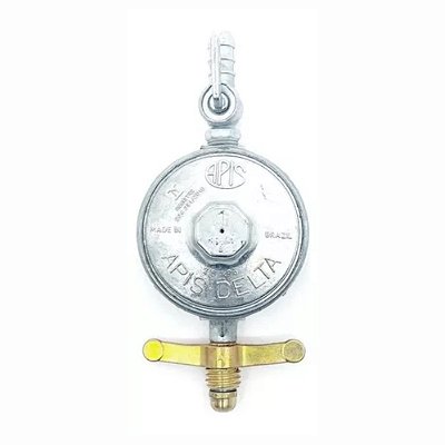 Regulador Pressão Gás 1kg Pequeno 3255-01 Rosca 3/8 bm Apis/Delta