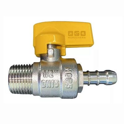 Mini Registro Esfera de Gas 1/2M x BM - Reto Hidráulica Gás Sowshop