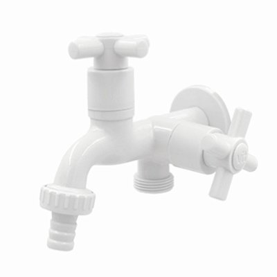 TORNEIRA TANQUE DUPLA MÁQUINA DE LAVAR C31 1/4 VOLTA BRANCO SOWSHOP