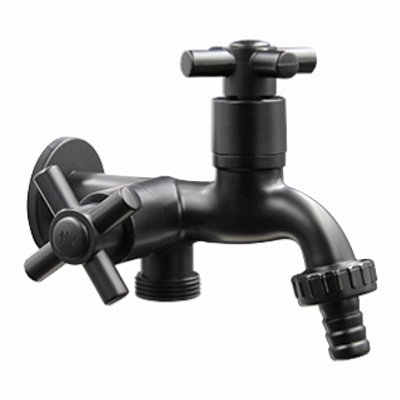 TORNEIRA TANQUE DUPLA MÁQUINA DE LAVAR C31 1/4 VOLTA PRETO SOWSHOP