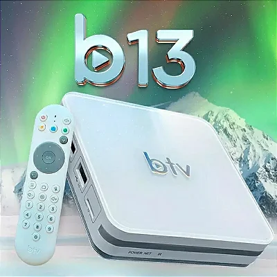 Receptor FTA BTV B13 4K Ultra HD com IPTV de 16GB / 2GB RAM - Branco