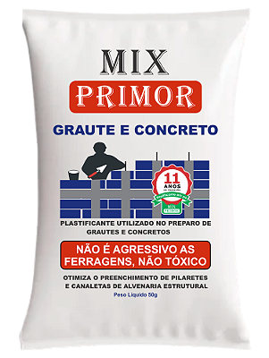 Caixa 100 sc  Mix Primor Graute E Concreto Com Fluidez p/ canaletas