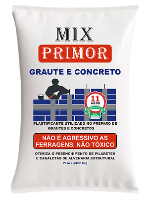 100 sc  Mix Primor Graute E Concreto Com Fluidez p/ canaletas