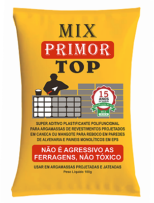 100 sc Aditivo Mix Primor TOP reboco projetado