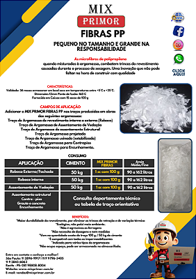 90 SC DE MIX PRIMOR FIBRAS PP ANTI TRINCAS 100 gramas
