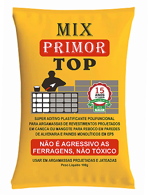 15 sc Aditivo Mix Primor TOP projeção de reboco