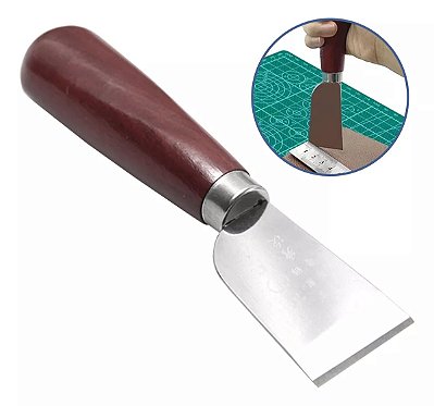 Faca Cortar Couro Japonesa Chanfra Desbaste Artesanato 35mm