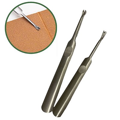 Desquinador Frisador Couro Ferramenta Aço Entalhe 95 e 115mm