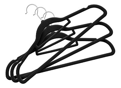 Kit 20 Cabides De Veludo Slim Finos Adulto Antideslizante