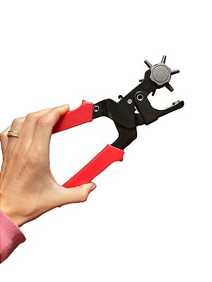 Alicate Vazador Furador de Couro Cinto Chinelo 6 Furos Art