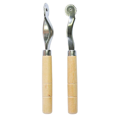 Kit 2 Carretilhas Ferramenta Marcador Costura Modelagem 2mm