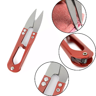Kit 5 Tesouras Arremate Metal Costura Acabamento Patchwork