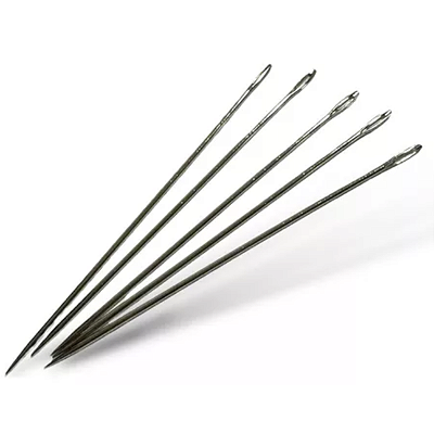 Kit 10 Agulhas De Tapeceiro Metal Niquel Tamanho 10cm Premium