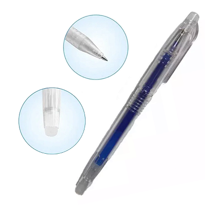 Kit 5 Canetas Fantasminha Mágica Tecido Patchwork Azul