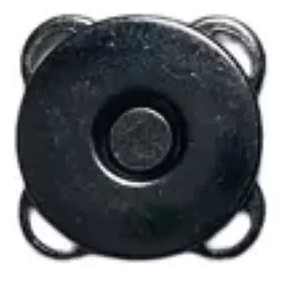 Kit 50 Botões Imantado Magnético Fecho Preto/Ônix 14mm Imã