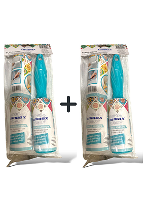 Kit 2 Rolo Adesivo Tira Pelo Roupa Sofá 30 folhas + 4 Refis